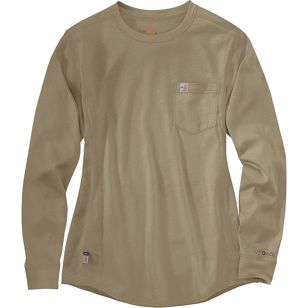 Carhartt Women's FR Long Sleeve Tee - Tan